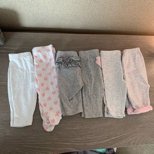 0-3 month baby girl pants! 28 pairs!